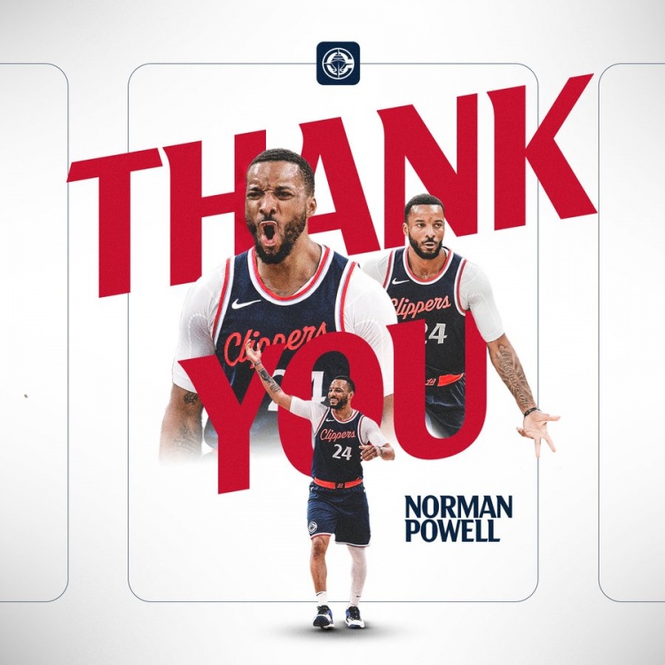 加盟迈阿密！快船官方致谢：谢谢你 诺曼-鲍威尔