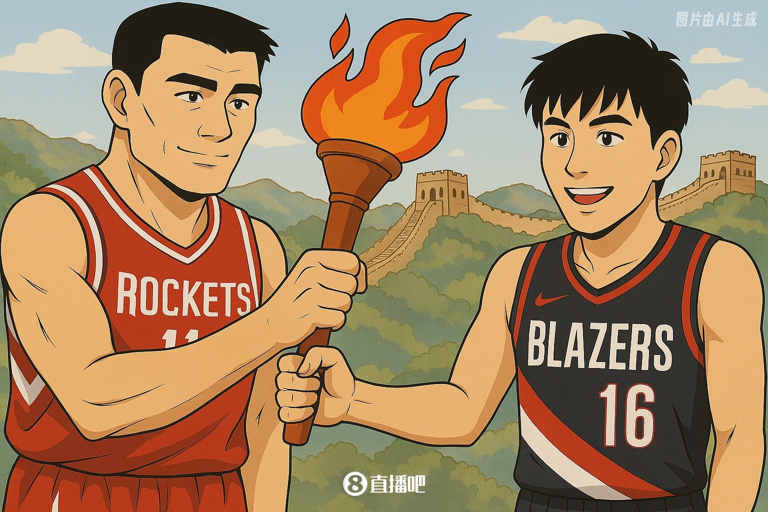 薪火相传🔥又一位从姚明手中接过火炬的中国长城在NBA绽放💪