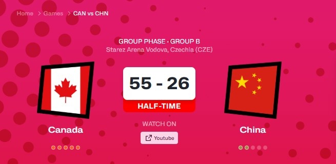 次节略有回暖！中国女篮U19半场26-55落后加拿大女篮U19