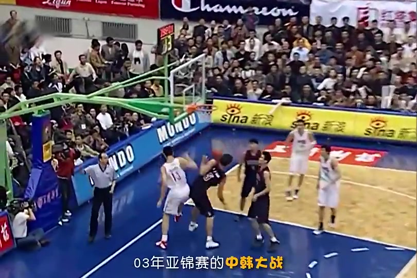 03年亚锦赛，姚明暴打开拓者选中的“亚洲第一中锋”河升镇！