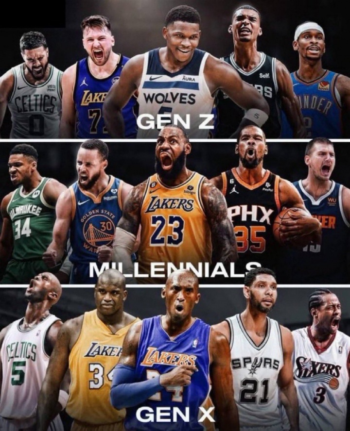 蛇佛鲨or詹杜库or华子文班77👀美媒：你是哪一代入的坑😘