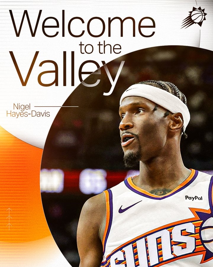 曾在欧洲联赛单场砍50分！官宣：前锋奈杰尔-海斯-戴维斯加盟太阳