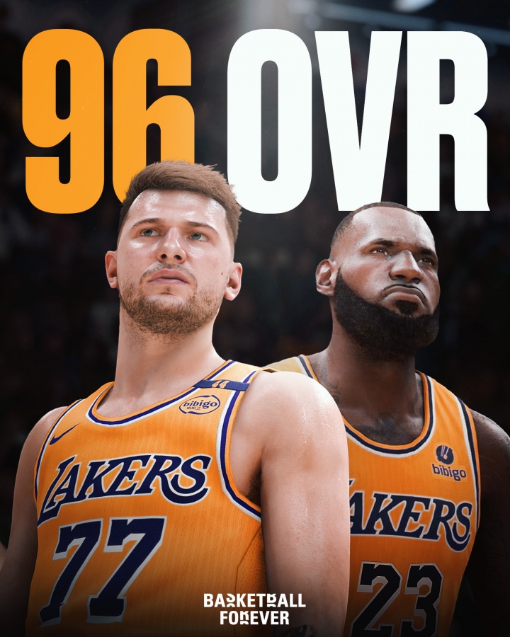 高了or低了？东契奇与詹姆斯2K26能力值泄露 二人皆为96！