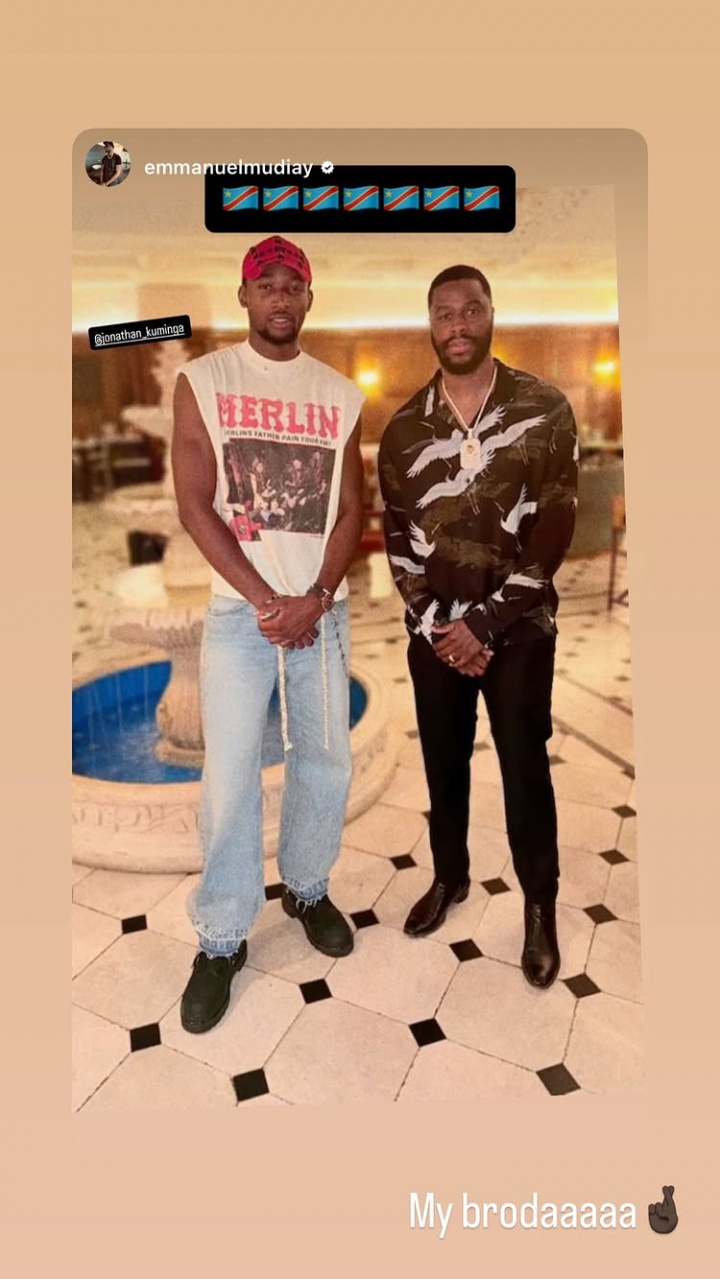 👀老熟人！库明加更新动态 晒出和穆迪埃在金沙萨的合影