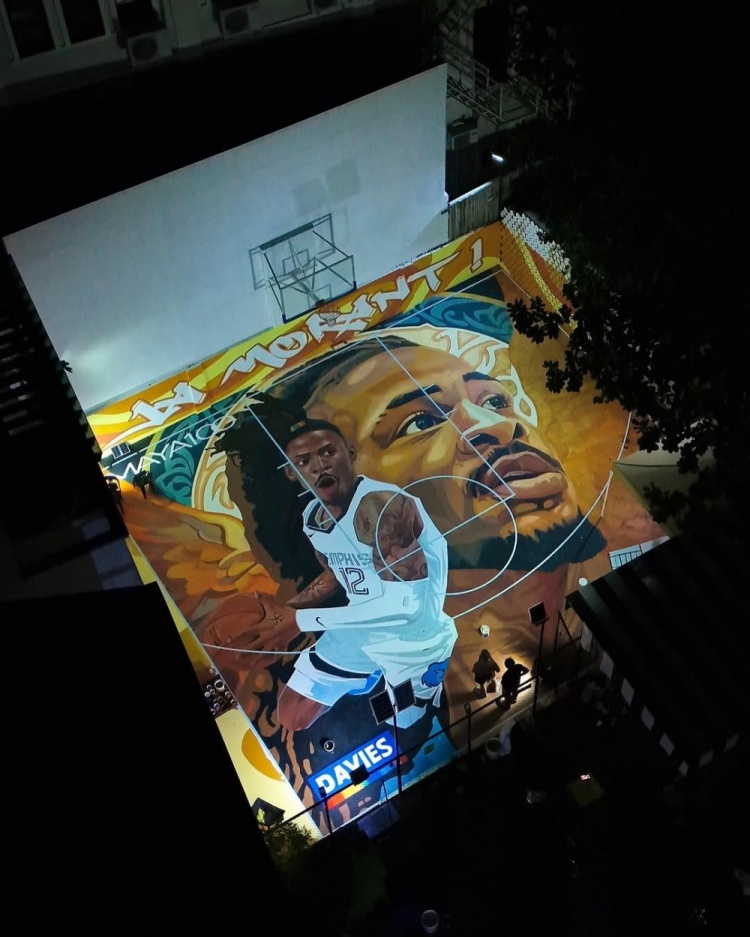 腰王菲律宾行💣️！艺术家专门制作了莫兰特主题球场🔥