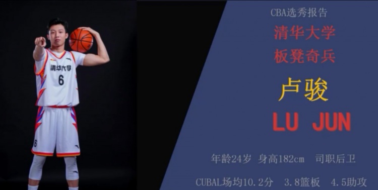 媒体人：来自清华大学的本届落选秀卢骏试训山西男篮