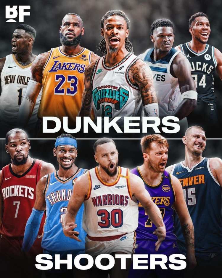 詹字领衔扣篮队&杜库领衔射手队！美媒：七局四胜哪支球队能赢？