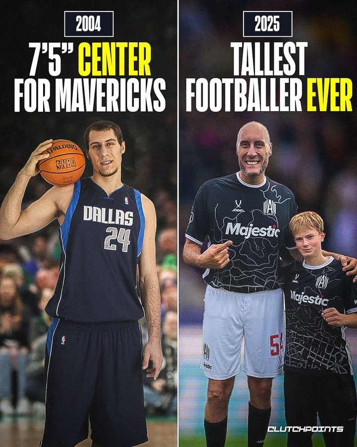 足篮两开花!2米26前NBA中锋转行踢足球 40岁上演职业联赛首秀