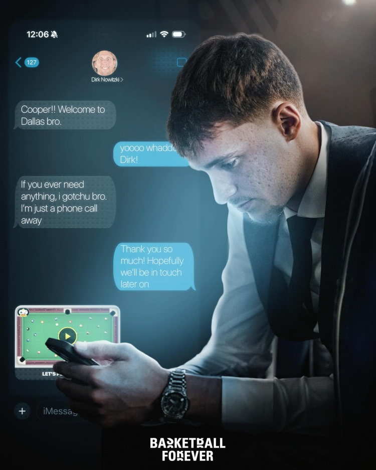 好大哥！诺维斯基：弗拉格被独行侠选中后 我们一直有互发短信