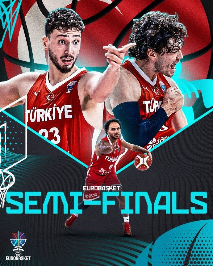 时隔24年！土耳其男篮自2001年后首次重返欧锦赛四强