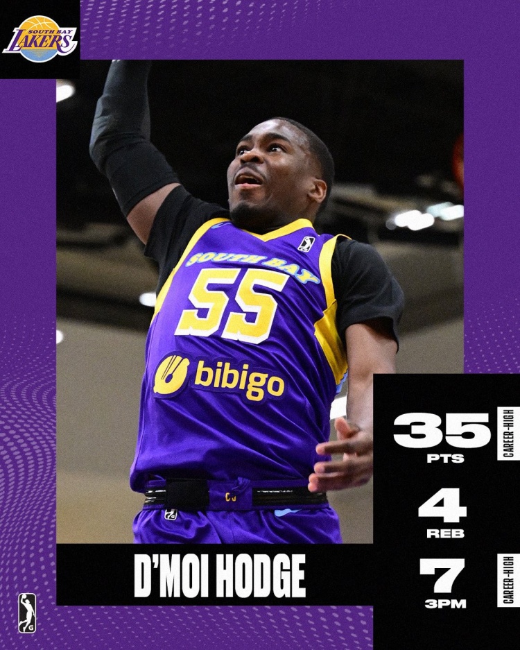 湖人季中赛冠军成员！独行侠与后卫迪莫伊-霍奇签下训练营合同