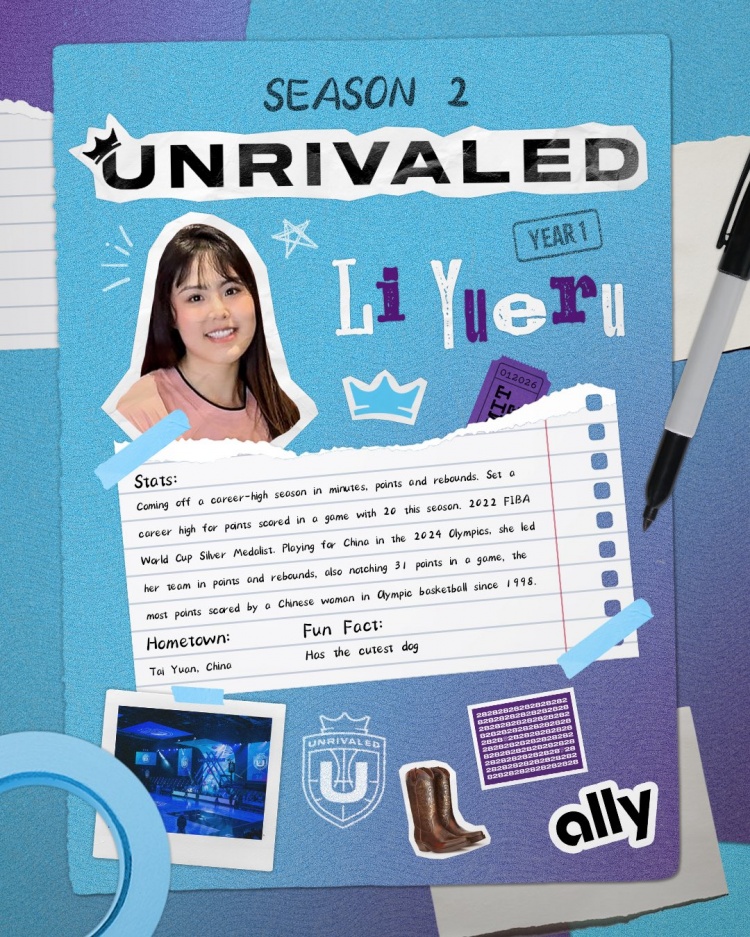 一月份开打！三人篮球联赛Unrivaled官宣李月汝加盟！