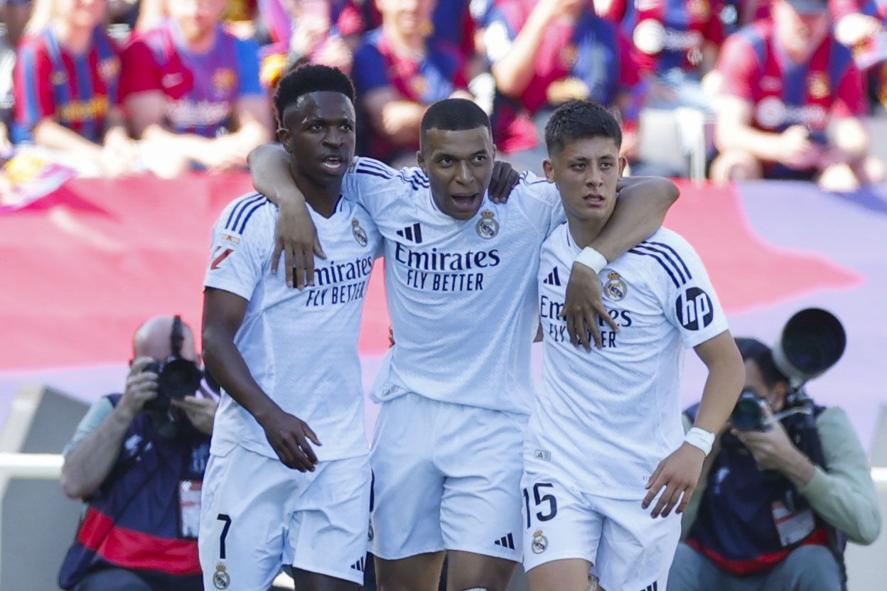 皇马双子星状态火热！姆巴佩场均评分8.2，维尼修斯场均评分8.15